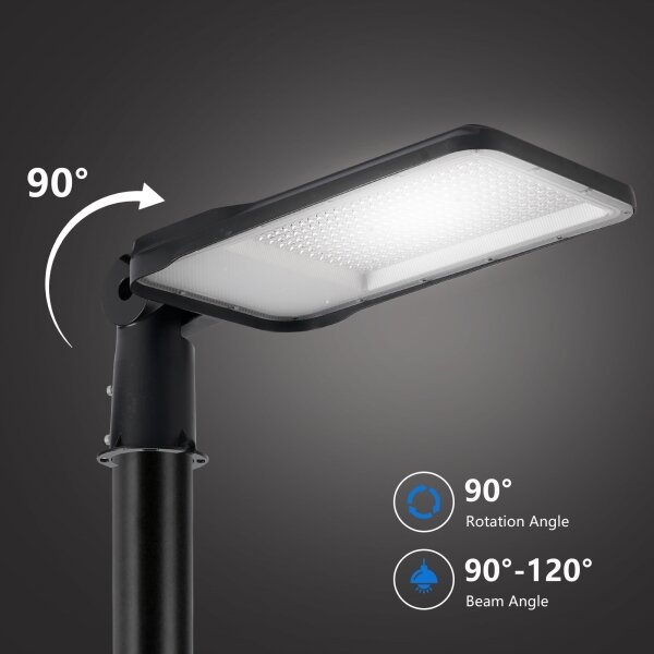Brilagi-LED Lampă de exterior cu stâlp și cablu 4 m URBANLIGHT LED/200W/230V neagră IP65