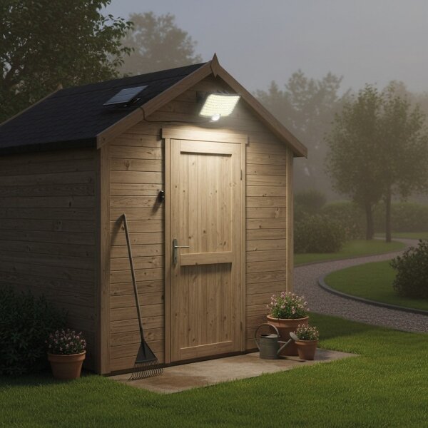 Proiector LED ALEX cu senzor și panou solar, 5,5W/3,7V, 1200 mAh, IP44