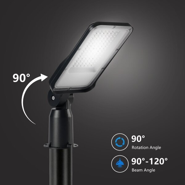 Brilagi - Lampă LED de exterior cu stâlp și cablu 3 m URBANLIGHT LED/50W/230V negru IP65