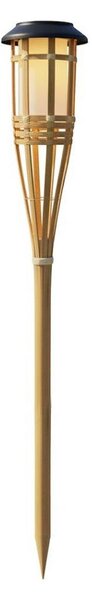 Lampă solară LED BAMBOO, 1,2 V, 150 mAh, 1800 K, 56 cm, IP44, bej