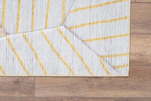 Covor FUNK CHENILLE, 75x150 cm, forma dreptunghiulara, poliester, galb