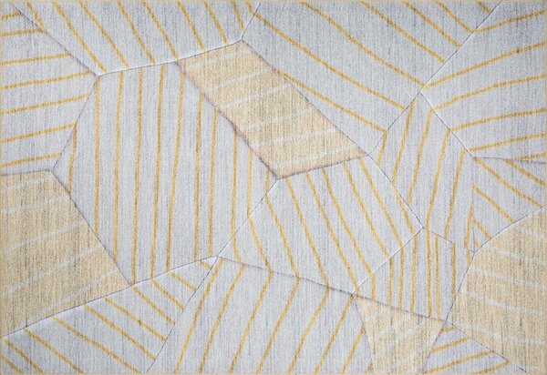 Covor FUNK CHENILLE, 75x150 cm, forma dreptunghiulara, poliester, galb