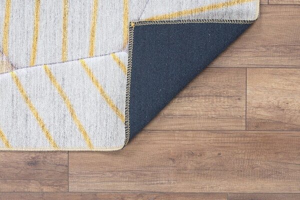 Covor FUNK CHENILLE, 75x150 cm, forma dreptunghiulara, poliester, galb