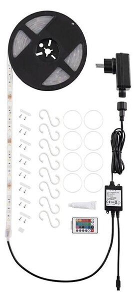 Eglo 32859 - Bandă LED COB RGB dimabilă, 5m, 12W, 230V, 4000K, IP44 +telecomandă