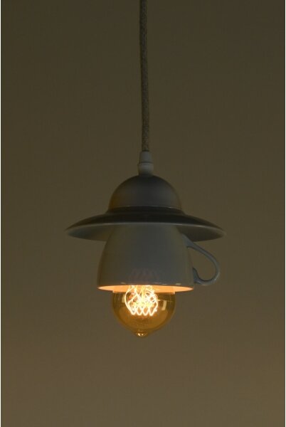 Bohemia-Design - Lustru din porțelan pe cablu 1xE27/60W/230V
