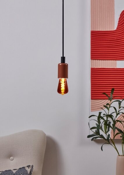 Bec LED reglabil VINTAGE ST48 E27/4W/230V 2000K roșu - Eglo 110199