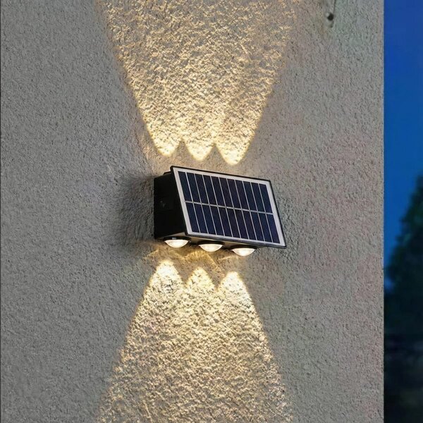 Aplica LED exterior 6W solara, perete, lumina automata