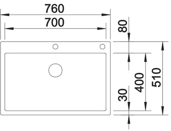 Blanco Claron 700-IF/A chiuveta din otel 76x51 cm 523394