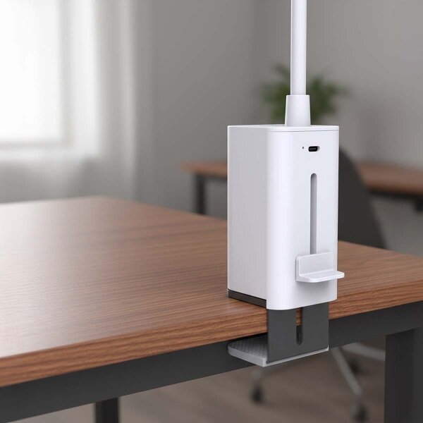 Nedis LTLR10WT - Lampă de birou cu clemă, LED reîncărcabilă cu dimmer tactil, 5W/1200 mAh, albă
