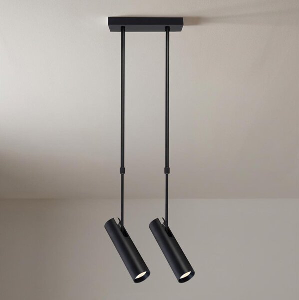 Brilagi - Lustră cu tijă SELE, 2xGU10/30W/230V, neagră