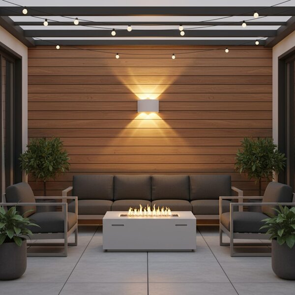 Aplica LED 4W Albă pentru Exterior, Rezistentă la Intemperii, Design Modern