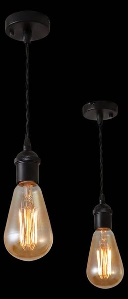 Bec LED E27 Vintage ST64 6W, Sticlă Amber, Lumină Alb Cald, Filament Decorativ