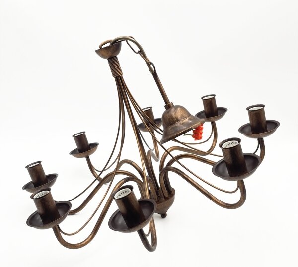 Candelabru cu lanț ANTON 8xE14/60W/230V bronz