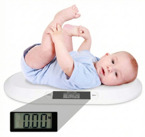 Cantar electronic bebeluși LCD, Eco Friendly, picioare anti-alunecare, max 20 kg
