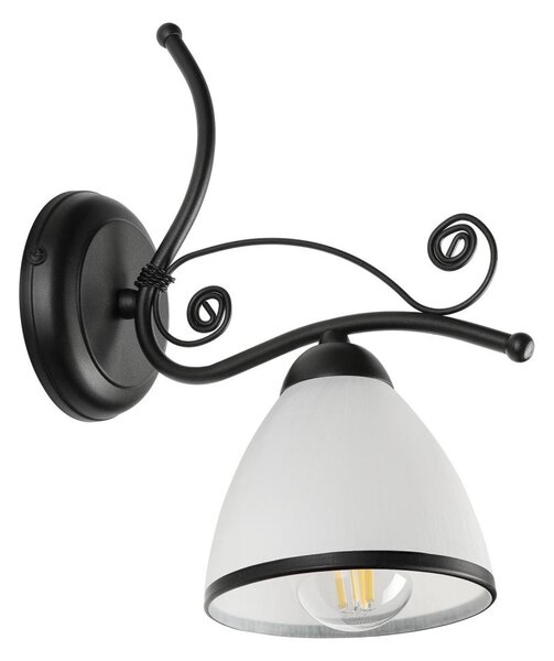 Aplica de perete RETRO 1x E27/60W/230V negru/alb