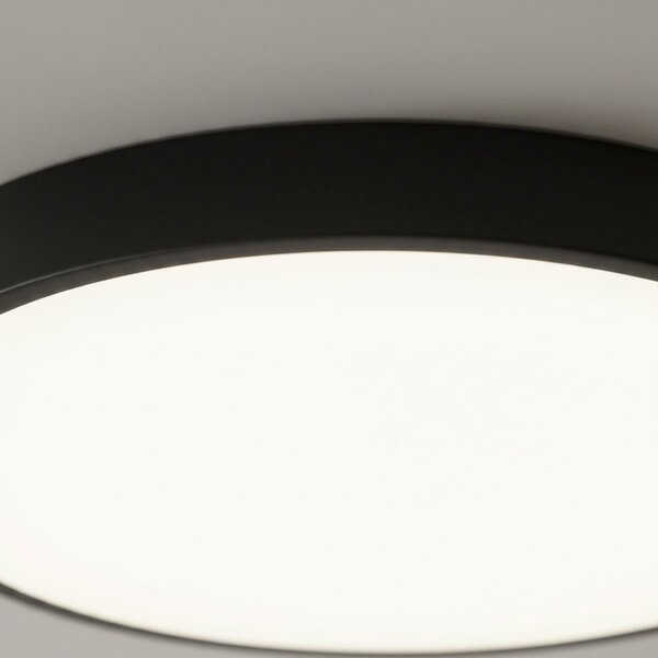 Plafoniera LED Ultra-Slim, 40W, Rotunda, Negru Mat, 400W