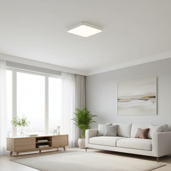 Plafoniera LED Ultra-Slim Patrata 40W, Alb Rece, Design Modern Nexlight
