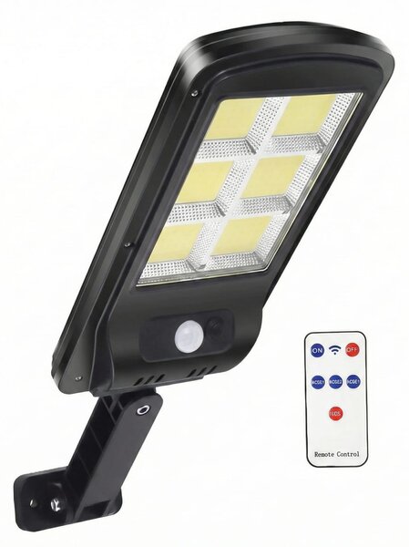 Set 5 Lampi Solare LED COB 160, cu Senzor de Miscare si Telecomanda, Iluminat Exterior, Incarcare Solara