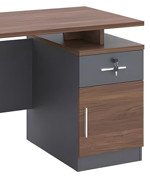 Birou office Cassius Pako World Gri inchis 120x60x75 cm