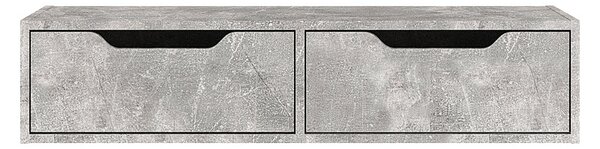 Comoda suspendata masa de toaleta Alberto gri marmura 100x32.5x22 cm