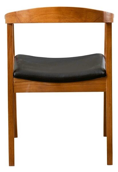 Scaun ALBERO 44, negru/nuc, piele ecologica/lemn, 50x53x70 cm