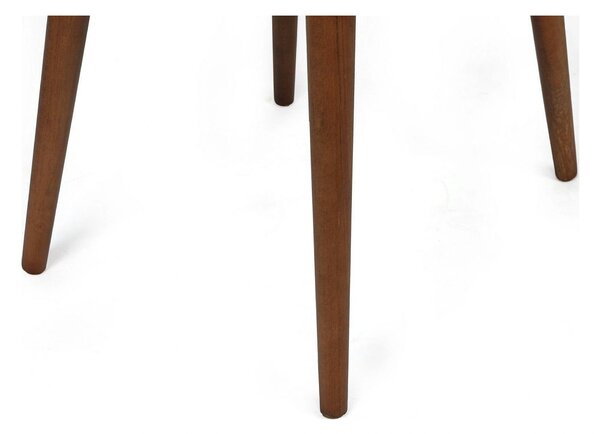 Set 2 scaune ALFA-464 V2, bej/nuc, stofa catifelata/metal, 50x49x90 cm