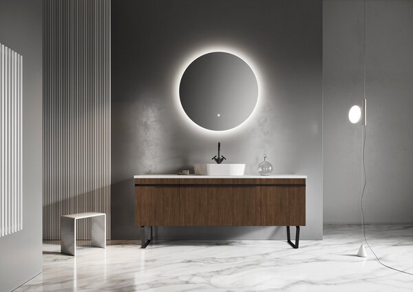 Elita Round oglindă 120x120 cm rotund cu iluminare cu covoraș de încălzire RE068513000010
