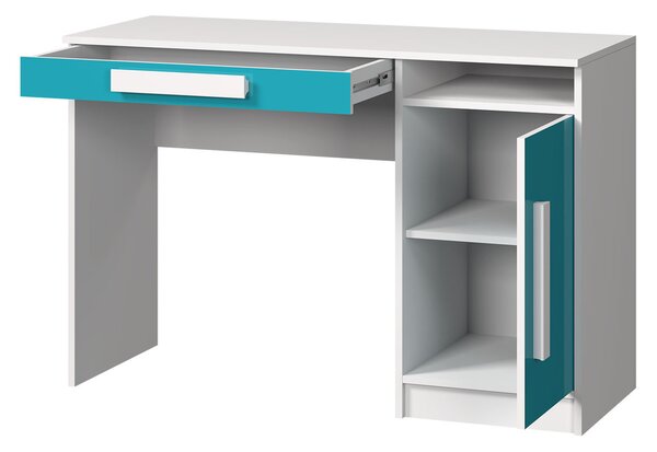 Masă de scris 120 RL09 Mirjan Rajesh (alb + turcoaz). 1070276