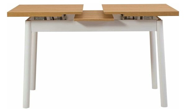 Masa extensibila OLIVER OPEN, stejar/alb, PAL melaminat, 120/153x75x77
