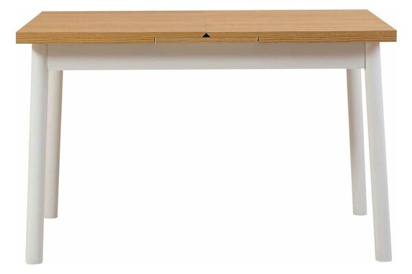 Masa extensibila OLIVER OPEN, stejar/alb, PAL melaminat, 120/153x75x77