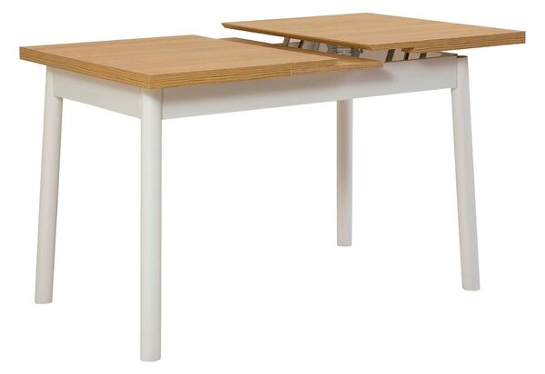 Masa extensibila OLIVER OPEN, stejar/alb, PAL melaminat, 120/153x75x77