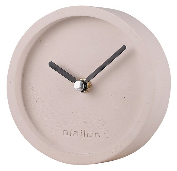 Ceas decorativ SAAT, bej, beton, 12x4 cm