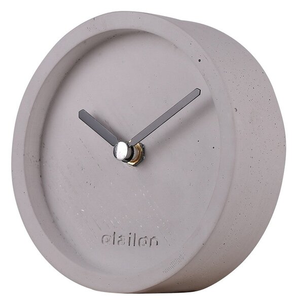 Ceas decorativ SAAT, gri, beton, 12x4 cm