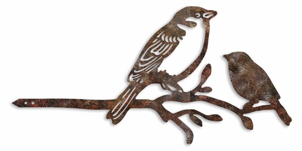 Decoratiune gradina 565TNL1310, maro, metal, 40x20 cm