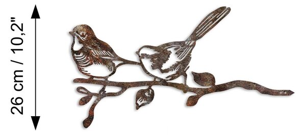 Decoratiune gradina 565TNL1312, maro, metal, 50x26 cm