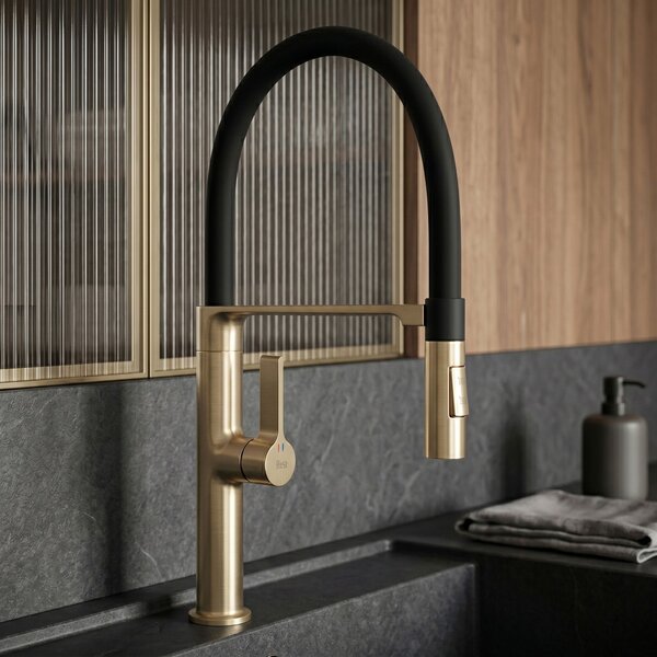 Baterie de bucătărie REA Lago Brush Gold