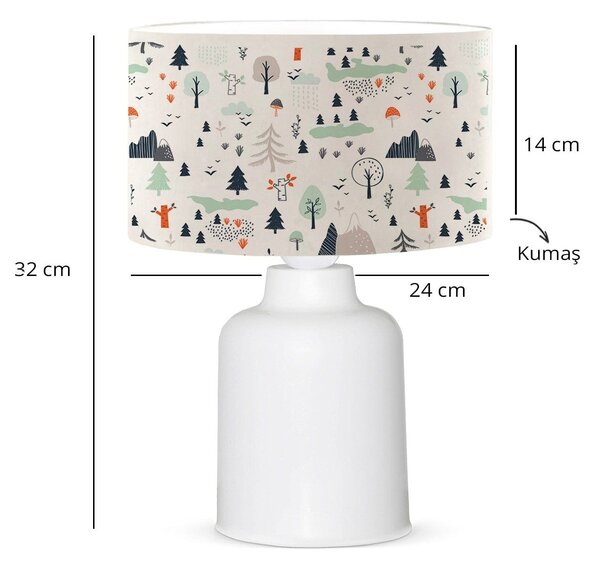 Veioza AYD-3505, multicolor, material textil/plastic, 24x32 cm
