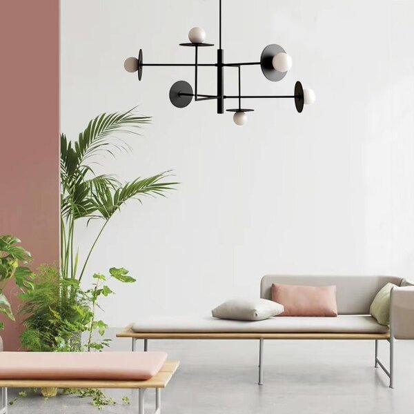 Lampa APP1668-6CP Black