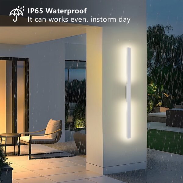 Brilagi - Aplică de perete LED pentru exterior LUNA LED/24W/230V 3000K IP65 100 cm albă CRI 90