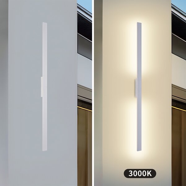 Brilagi - Aplică de perete LED pentru exterior LUNA LED/24W/230V 3000K IP65 100 cm albă CRI 90