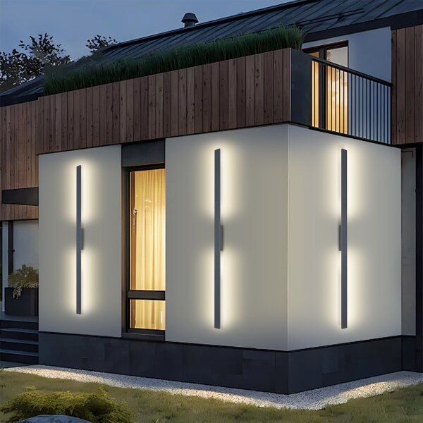 Brilagi LUNA - Aplică LED de exterior pentru perete, 30W, 230V, 4000K, IP65, 150 cm, antracit, CRI 90