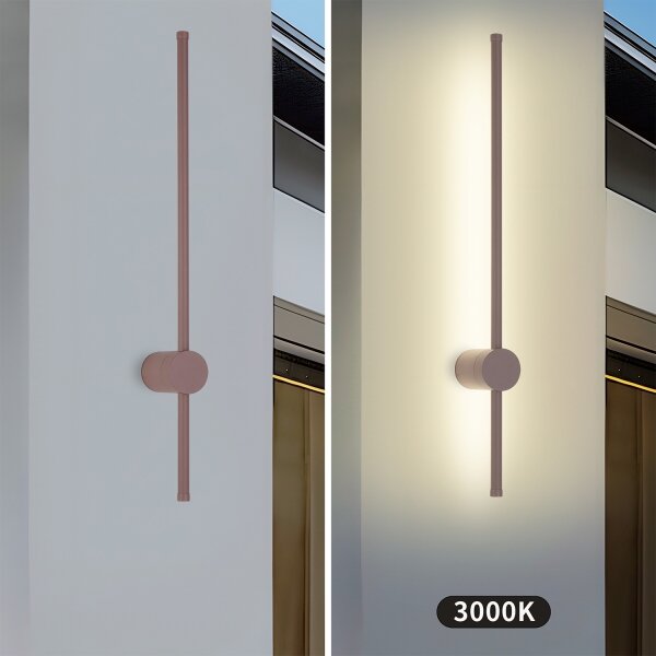 Brilagi AURA - Aplică LED de exterior pentru perete, 12W/230V, 3000K, IP54, 65 cm, maro, CRI 90