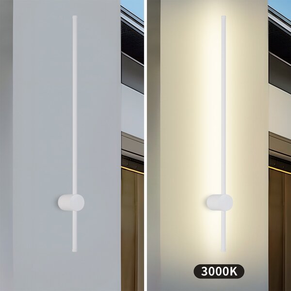 Brilagi - Aplică LED de exterior AURA, 20 W, 230 V, 3000 K, IP54, 97 cm, alb, CRI 90