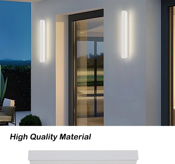 Brilagi - Aplică de perete LED LINEAR, 12W, 230V, 3000K, IP65, 50 cm, alb, CRI 90