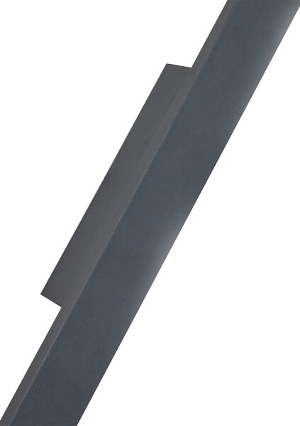Brilagi LUNA - Aplica LED de exterior pentru perete, 30W, 230V, 3000K, IP65, 150 cm, antracit, CRI 90