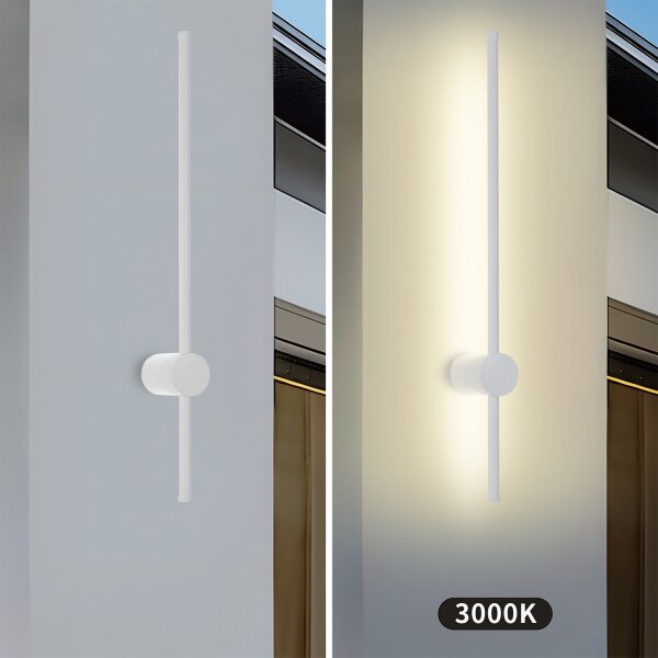 Brilagi AURA Aplică de perete LED pentru exterior, 12W, 230V, 3000K, IP54, 65 cm, alb, CRI 90