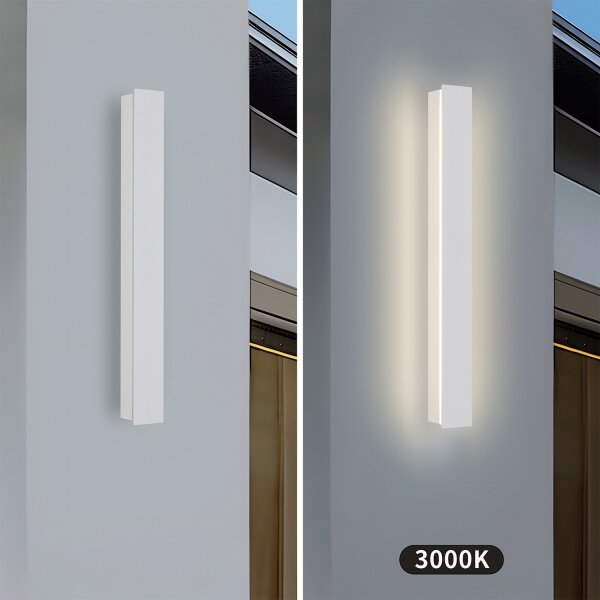 Brilagi - Aplică de perete LED LINEAR, 12W, 230V, 3000K, IP65, 50 cm, alb, CRI 90