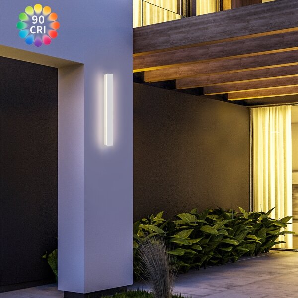 Brilagi - Aplică de perete LED LINEAR, 12W, 230V, 3000K, IP65, 50 cm, alb, CRI 90