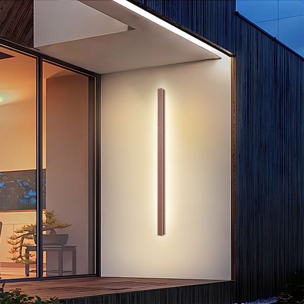 Brilagi-LED LINEAR Aplica LED de perete pentru exterior, 32W, 230V, 3000K, IP65, 140 cm, maro, CRI 90