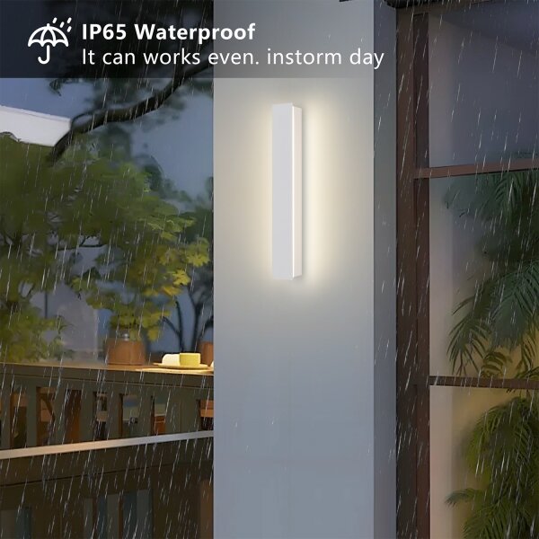 Brilagi - Aplica LED de exterior LINEAR, 8W, 230V, 3000K, IP65, 30 cm, alb, CRI 90